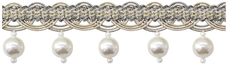 Jones Venice Pearl Fringe Trimming, Dove