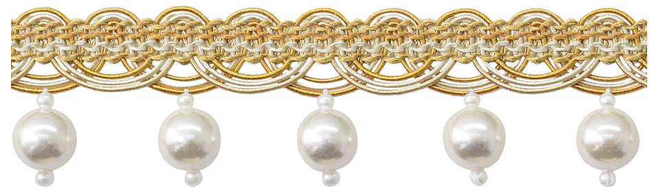 Jones Venice Pearl Fringe Trimming, Honey