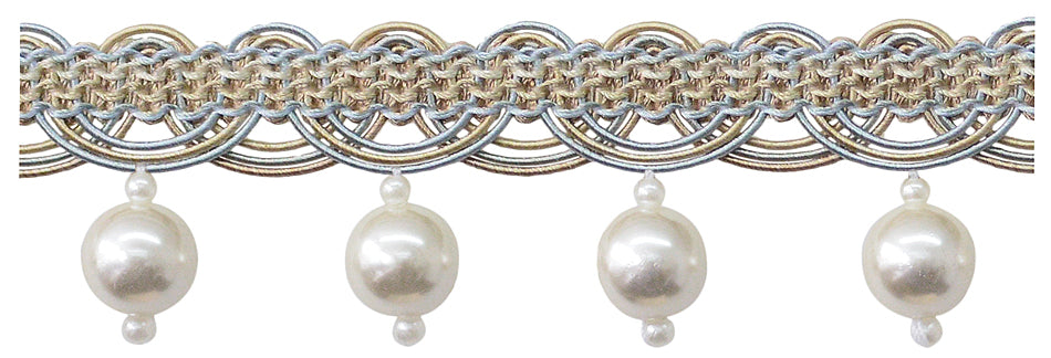 Jones Venice Pearl Fringe Trimming, Powder