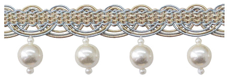 Jones Venice Pearl Fringe Trimming, Powder