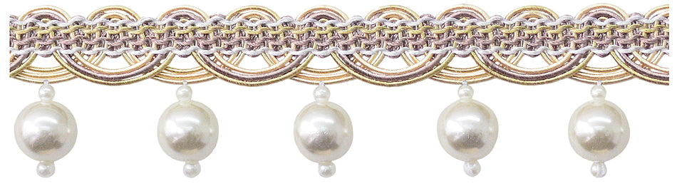 Jones Venice Pearl Fringe Trimming, Violet