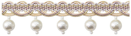 Jones Venice Pearl Fringe Trimming, Violet