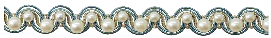 Jones Venice Pearl Gimp Trimming, Atlantic