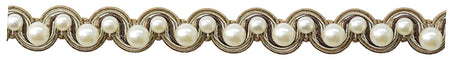 Jones Venice Pearl Gimp Trimming, Cocoa