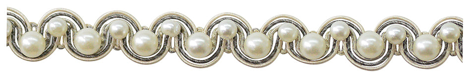 Jones Venice Pearl Gimp Trimming, Dove
