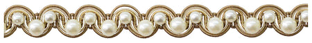 Jones Venice Pearl Gimp Trimming, Truffle