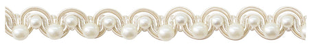 Jones Venice Pearl Gimp Trimming, Vanilla