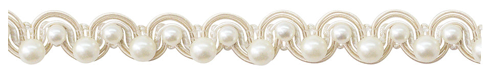 Jones Venice Pearl Gimp Trimming, Vanilla