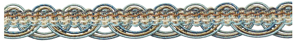 Jones Venice Scroll Gimp Trimming, Atlantic