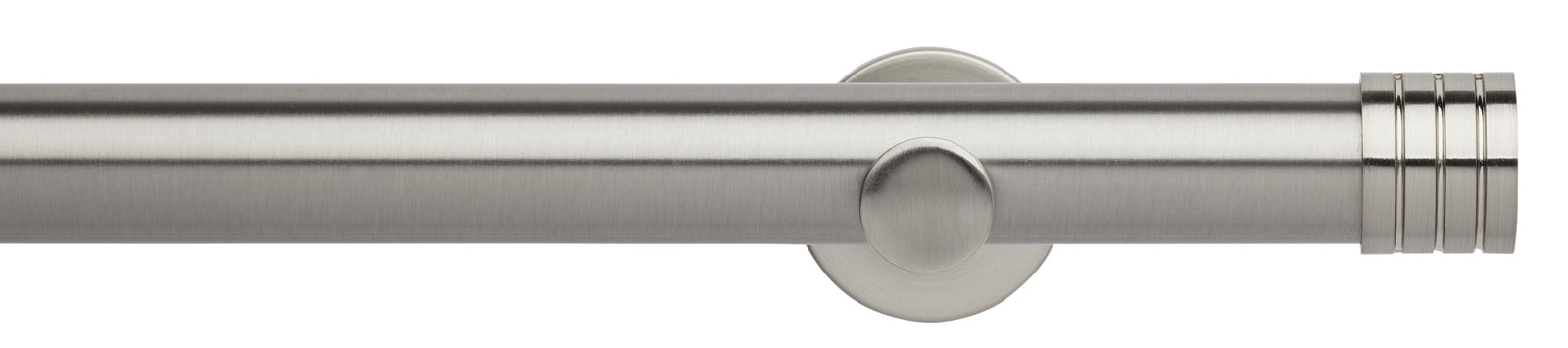 Rolls Neo 35mm Metal Eyelet Curtain Pole in a Stainless Steel effect ...