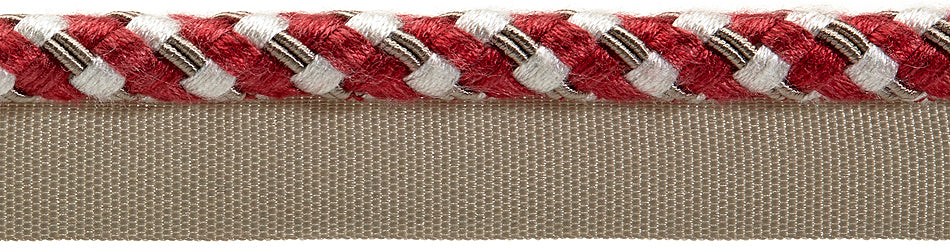 Hallis Highland Flanged Cord Trimming Ruby
