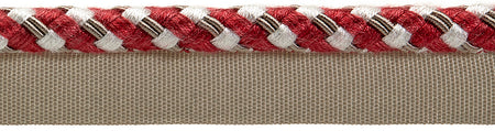 Hallis Highland Flanged Cord Trimming Ruby