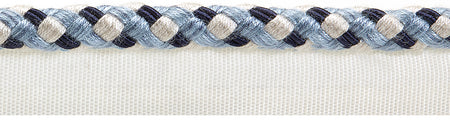Hallis Highland Flanged Cord Trimming Bluebird