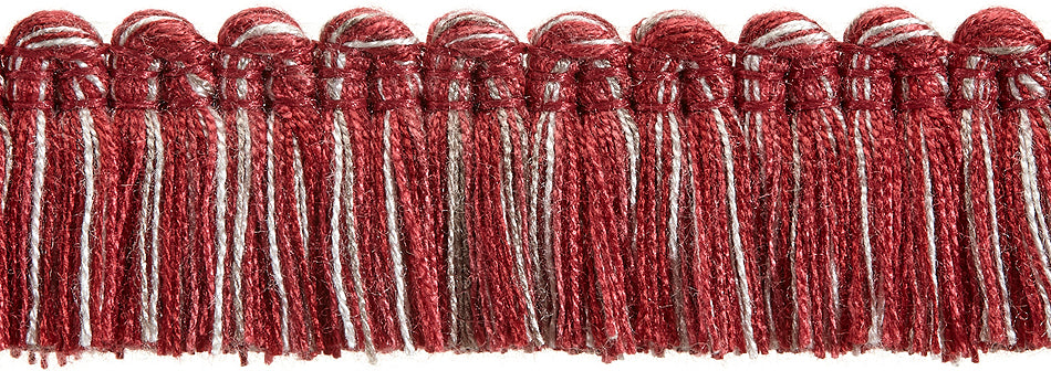 Hallis Highland Ruche Fringe Trimming Ruby