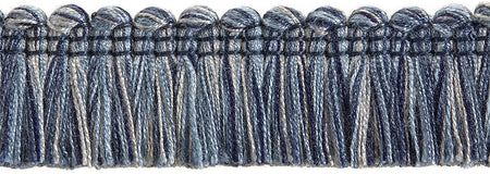 Hallis Highland Ruche Fringe Trimming Bluebird