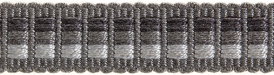 Hallis Highland Narrow Braid Trimming Charcoal