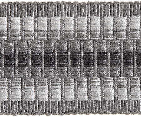Hallis Highland Wide Braid Trimming Charcoal