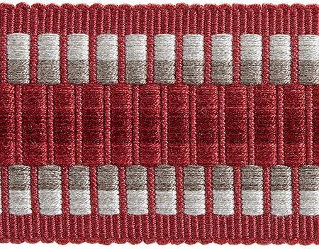 Hallis Highland Wide Braid Trimming Ruby