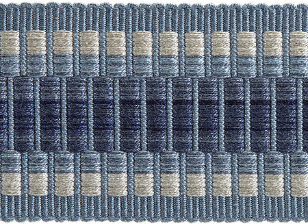 Hallis Highland Wide Braid Trimming Bluebird