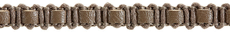 Hallis Highland Faux Leather Braid Trimming Taupe