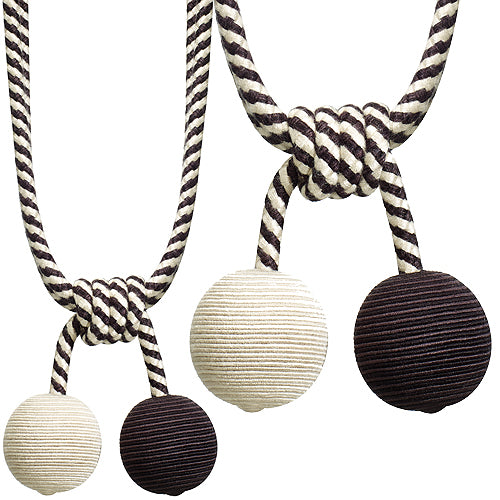 Hallis Jazz Ball Rope Tieback Black Cream