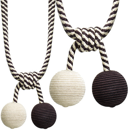 Hallis Jazz Ball Rope Tieback Black Cream