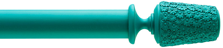 Byron Floral Neon 35mm 45mm Pole Turquoise Daisy
