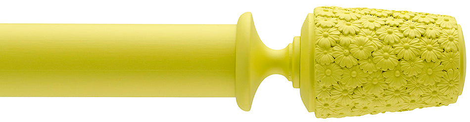 Byron Floral Neon 35mm 45mm Pole Lime Green Daisy