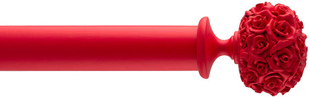 Byron Floral Neon 35mm 45mm 55mm Pole Red Posy