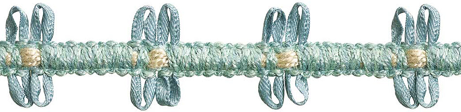 Hallis Jazz Ribbon Braid Trimming Aqua Linen