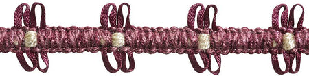 Hallis Jazz Ribbon Braid Trimming Aubergine Linen
