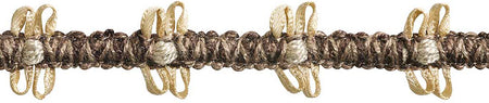 Hallis Jazz Ribbon Braid Trimming Brown Linen