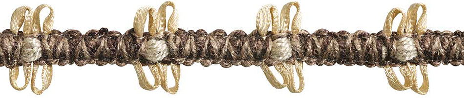 Hallis Jazz Ribbon Braid Trimming Brown Linen