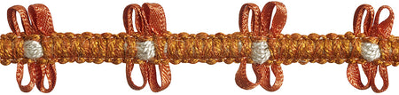 Hallis Jazz Ribbon Braid Trimming Orange Linen