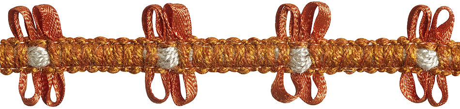 Hallis Jazz Ribbon Braid Trimming Orange Linen