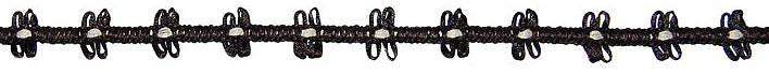 Hallis Jazz Ribbon Braid Trimming Black Cream
