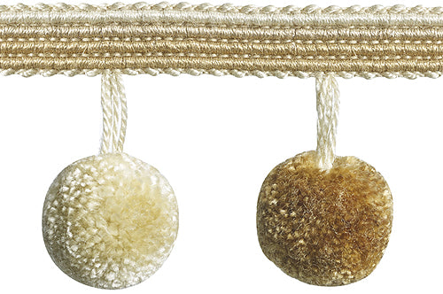 Hallis Jazz Pom Pom Tassel Trimming Soft Gold
