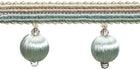 Hallis Jazz Small Ball Tassel Trimming Aqua Linen