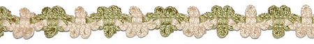 Hallis Jazz Applique Braid Trimming Green Linen