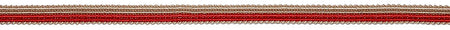 Hallis Jazz Narrow Braid Trimming Red Linen