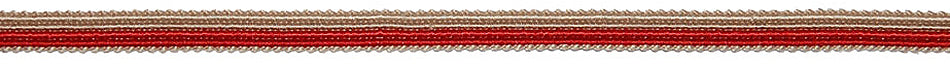 Hallis Jazz Narrow Braid Trimming Red Linen