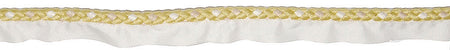 Hallis Jazz Plaited Flanged Cord Trimming Lime Cream
