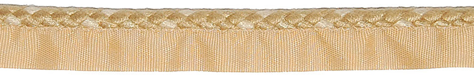 Hallis Jazz Plaited Flanged Cord Trimming Soft Gold