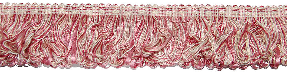 Hallis Jazz Ribbon Fringe Trimming Pink Cream