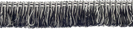 Hallis Jazz Ribbon Fringe Trimming Black Cream