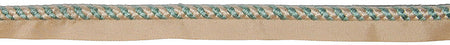 Hallis Jazz Spiral Flanged Cord Trimming Aqua Linen
