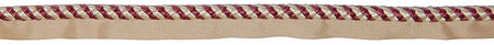 Hallis Jazz Spiral Flanged Cord Trimming Aubergine Linen