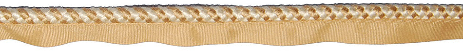 Hallis Jazz Spiral Flanged Cord Trimming Soft Gold