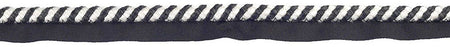Hallis Jazz Spiral Flanged Cord Trimming Black Cream