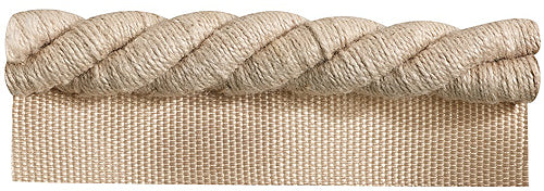 Hallis Naturals Flanged Cord Curtain Trimming, Linen